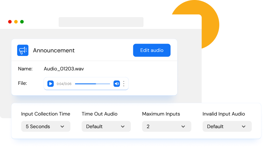 Interactive IVR Announcements Upgrade bulk call campaigns with interactive voice response, enabling direct feedback and updates on products and services.