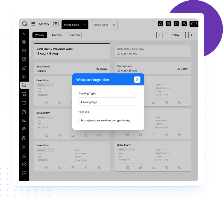 Landing Page Integration with CRM Take Landing Pages with CRM seamlessly using our landing page solutions for efficient lead management.