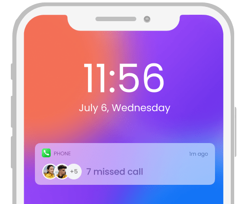 Missed Call Alert Generate Leads through missed call alert service and let your agents connect with them.