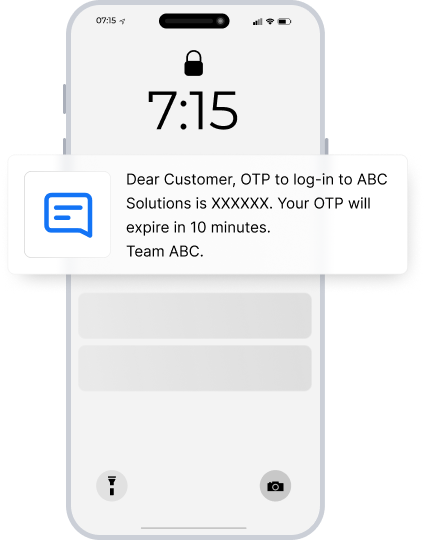 OTP SMS Secure your transactions and user authentication with two-factor SMS verification, enabling a password-less experience and software integration.