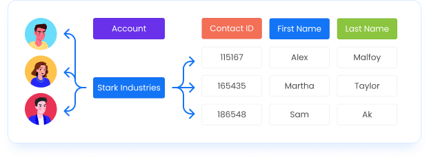 Seamlessly Associate Multiple Contacts with a Company Link sales CRM systems to decision makers in businesses