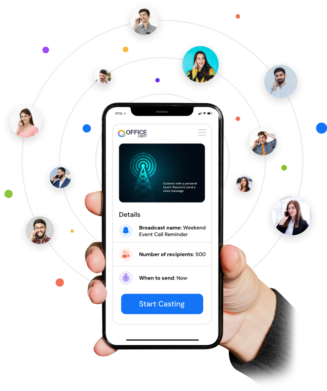 Voice Broadcasting virtual number | Office24by7