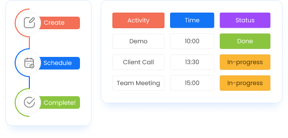 Create and Define New Activities Optimize your planning and activities with sales CRM software system